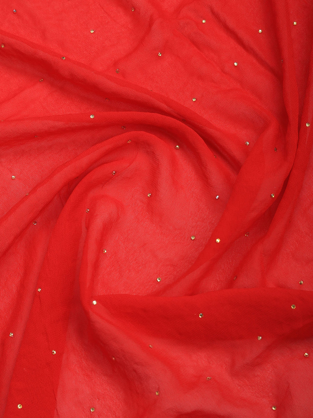 Red Georgette Embroidered Saree