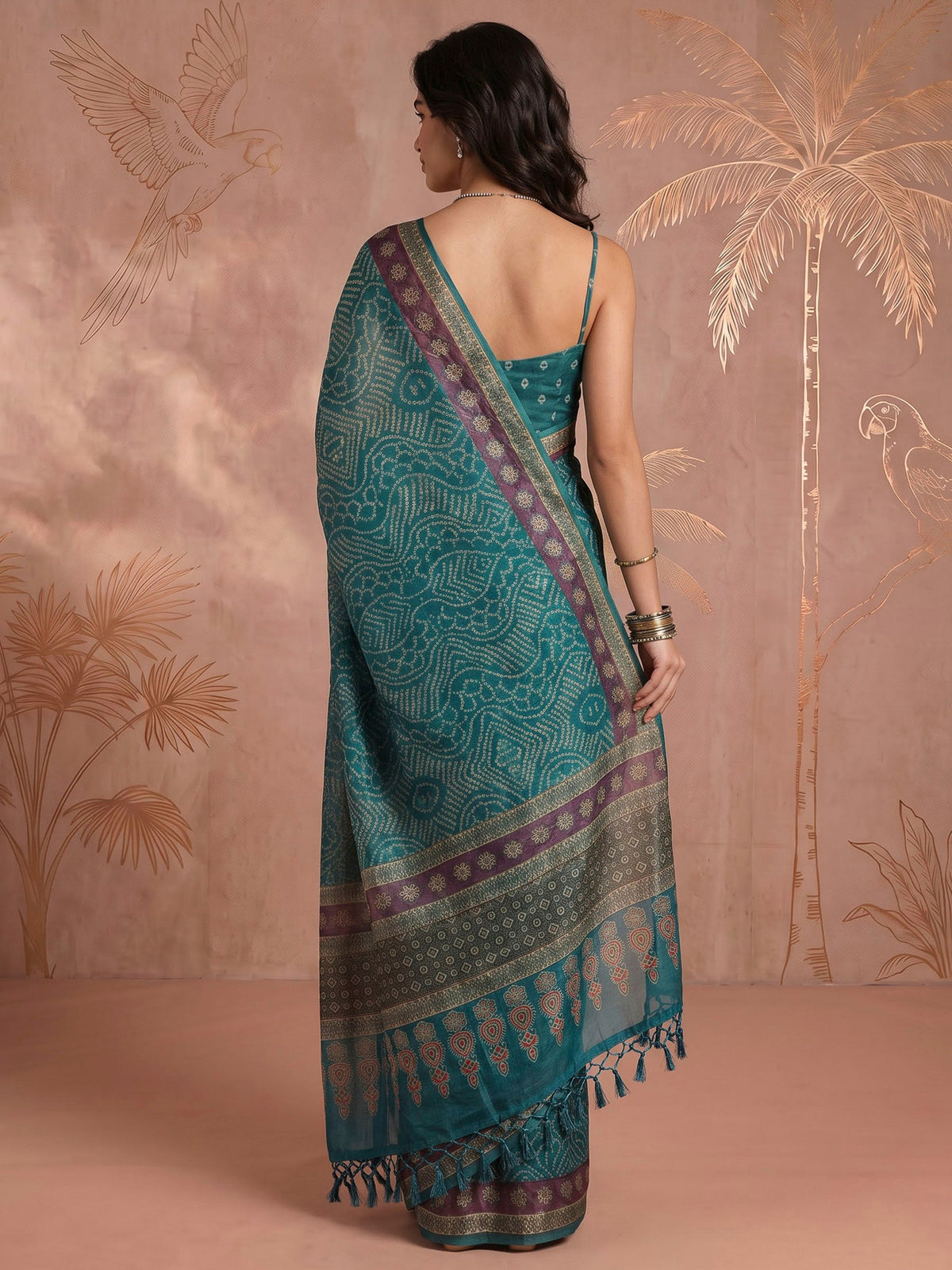 Firozee Cotton Blend Printed Sarees
