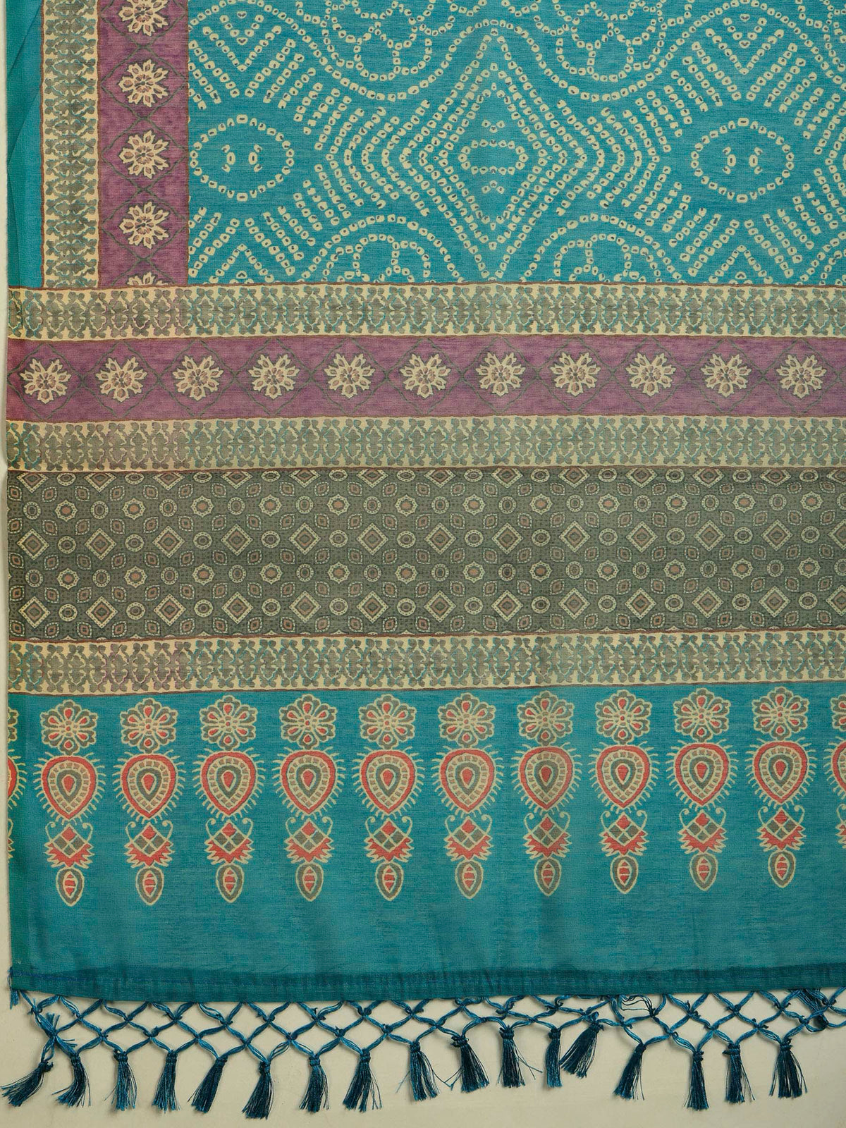 Firozee Cotton Blend Printed Sarees