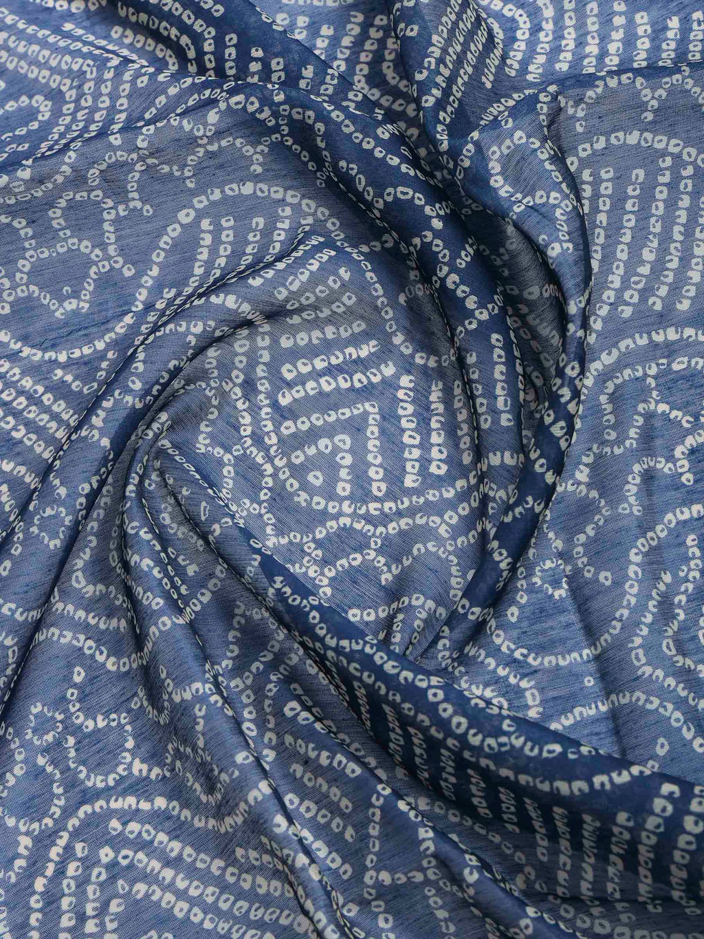 Navy Blue Cotton Blend Printed Sarees