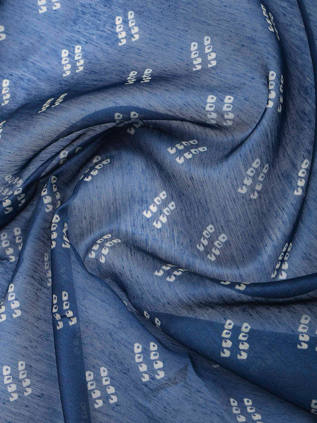 Navy Blue Cotton Blend Printed Sarees