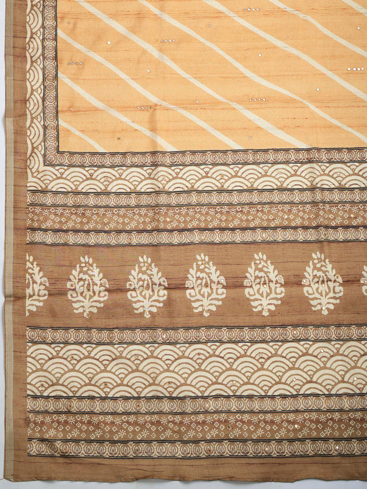 Mustard Art Silk Printed Sarees