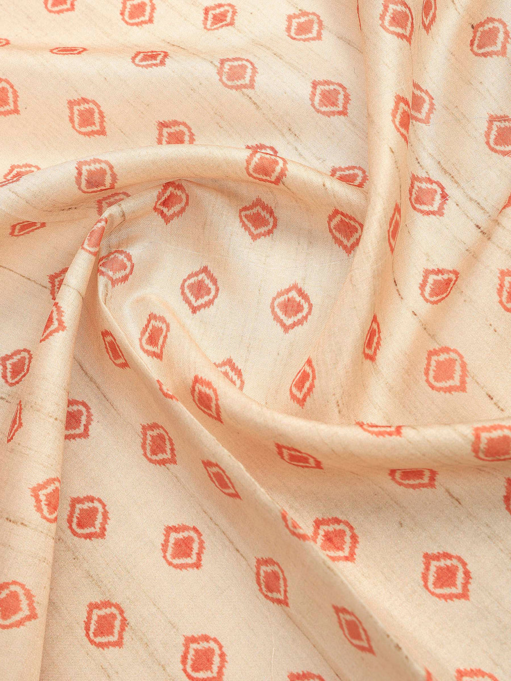 Peach Art Silk Printed Sarees