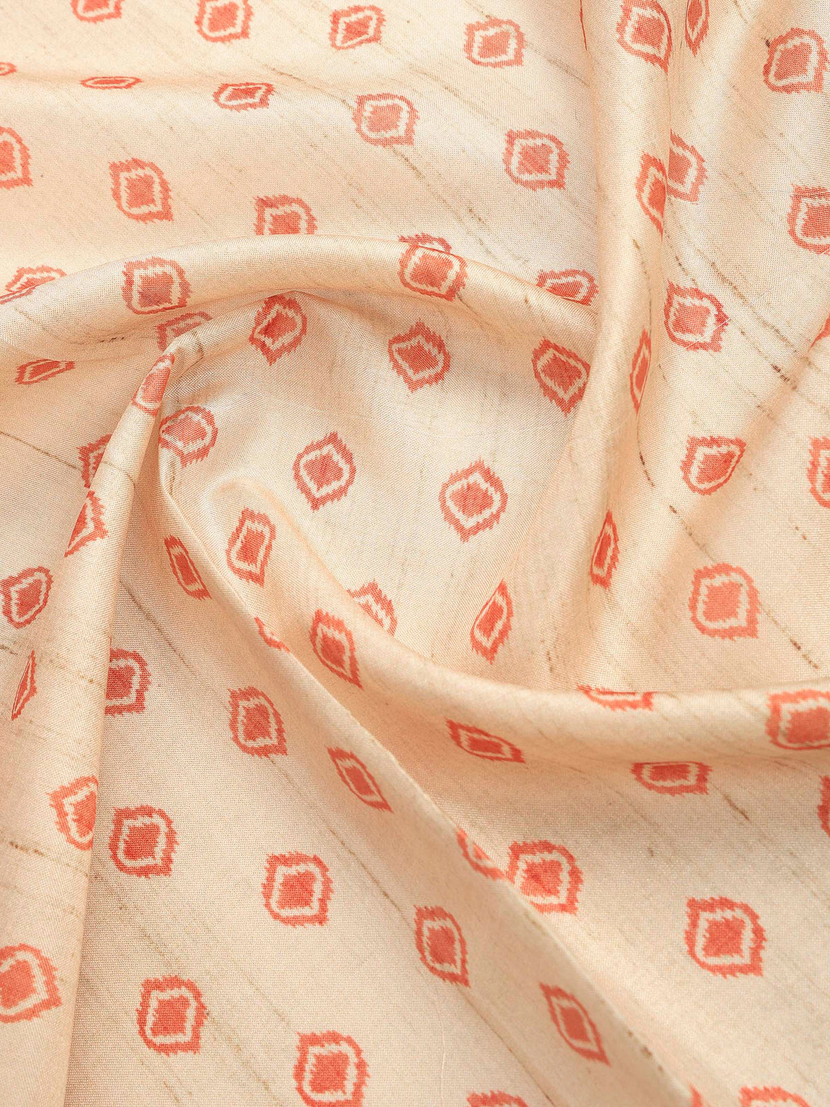 Peach Art Silk Printed Sarees