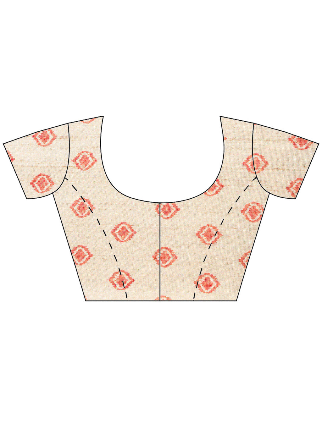 Peach Art Silk Printed Sarees