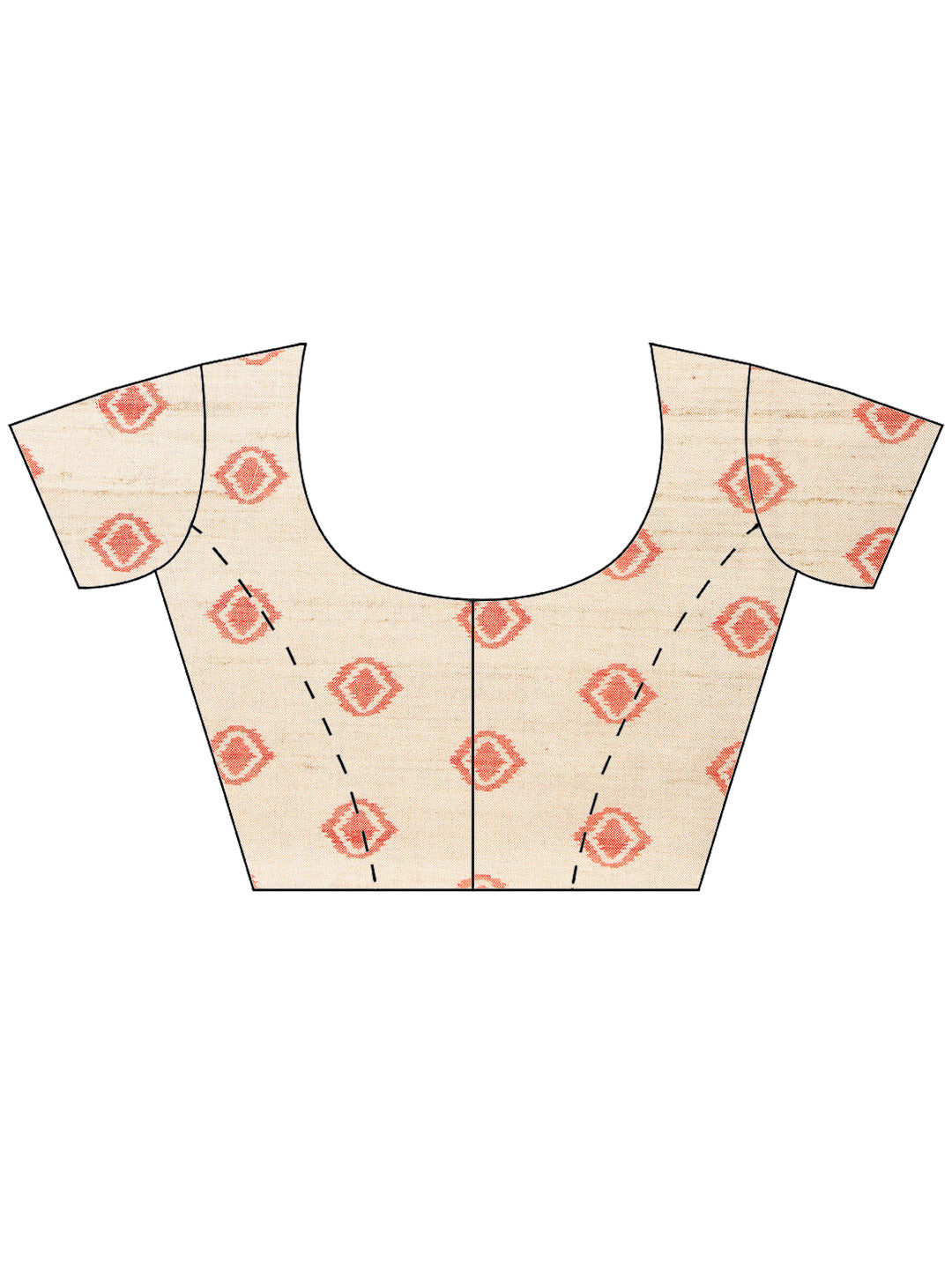 Peach Art Silk Printed Sarees