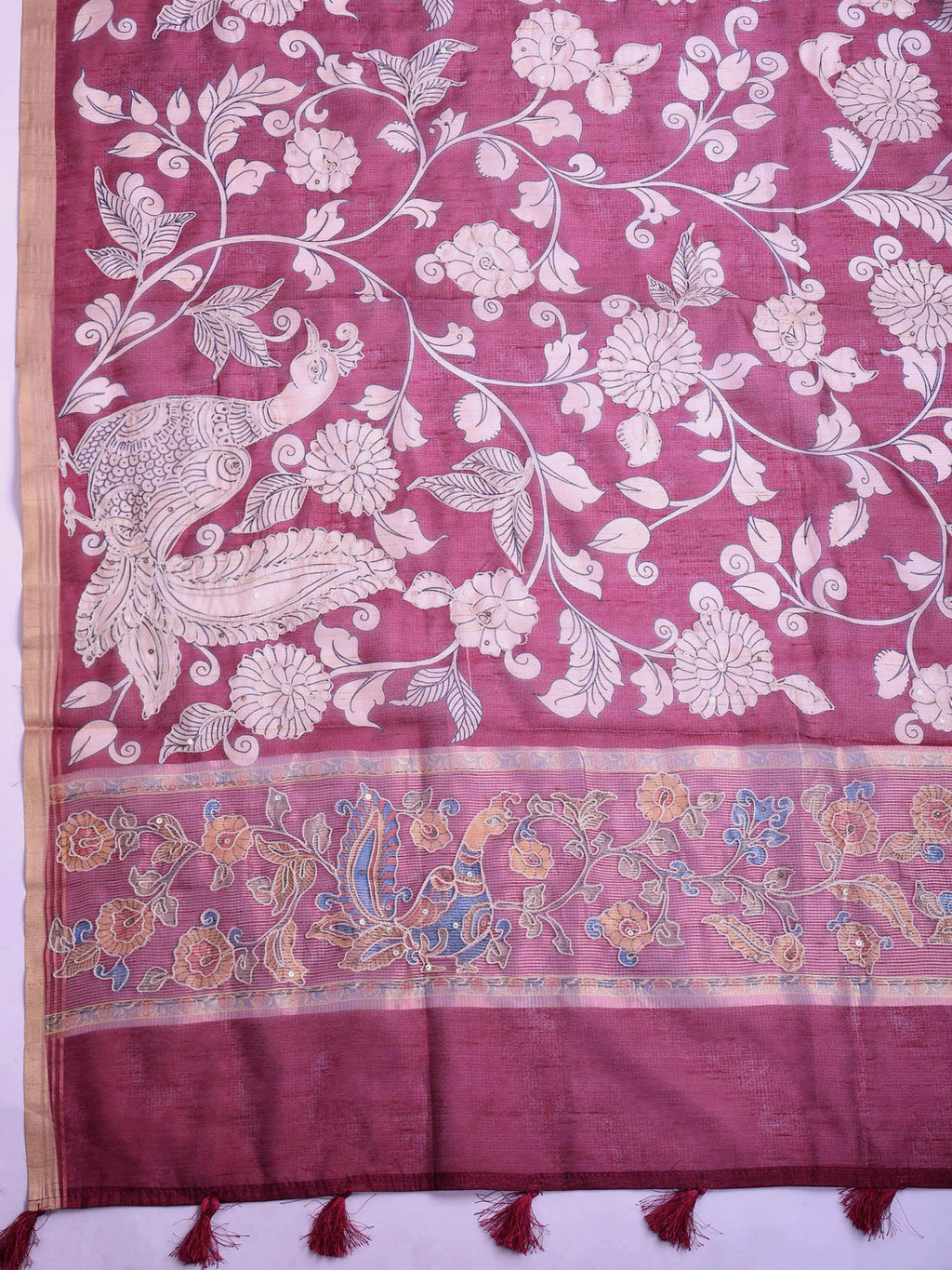 Rani Cotton Blend Printed Saree