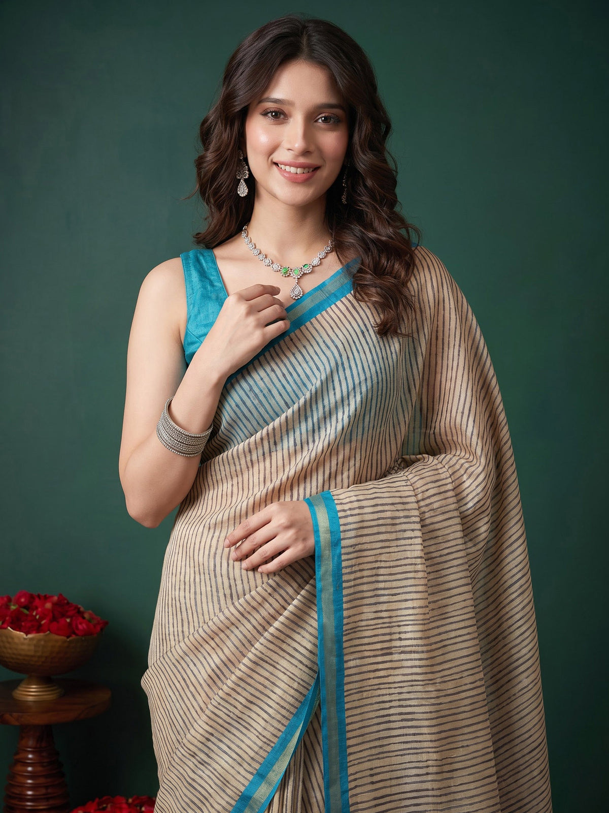 Firozee Art Silk Printed Saree