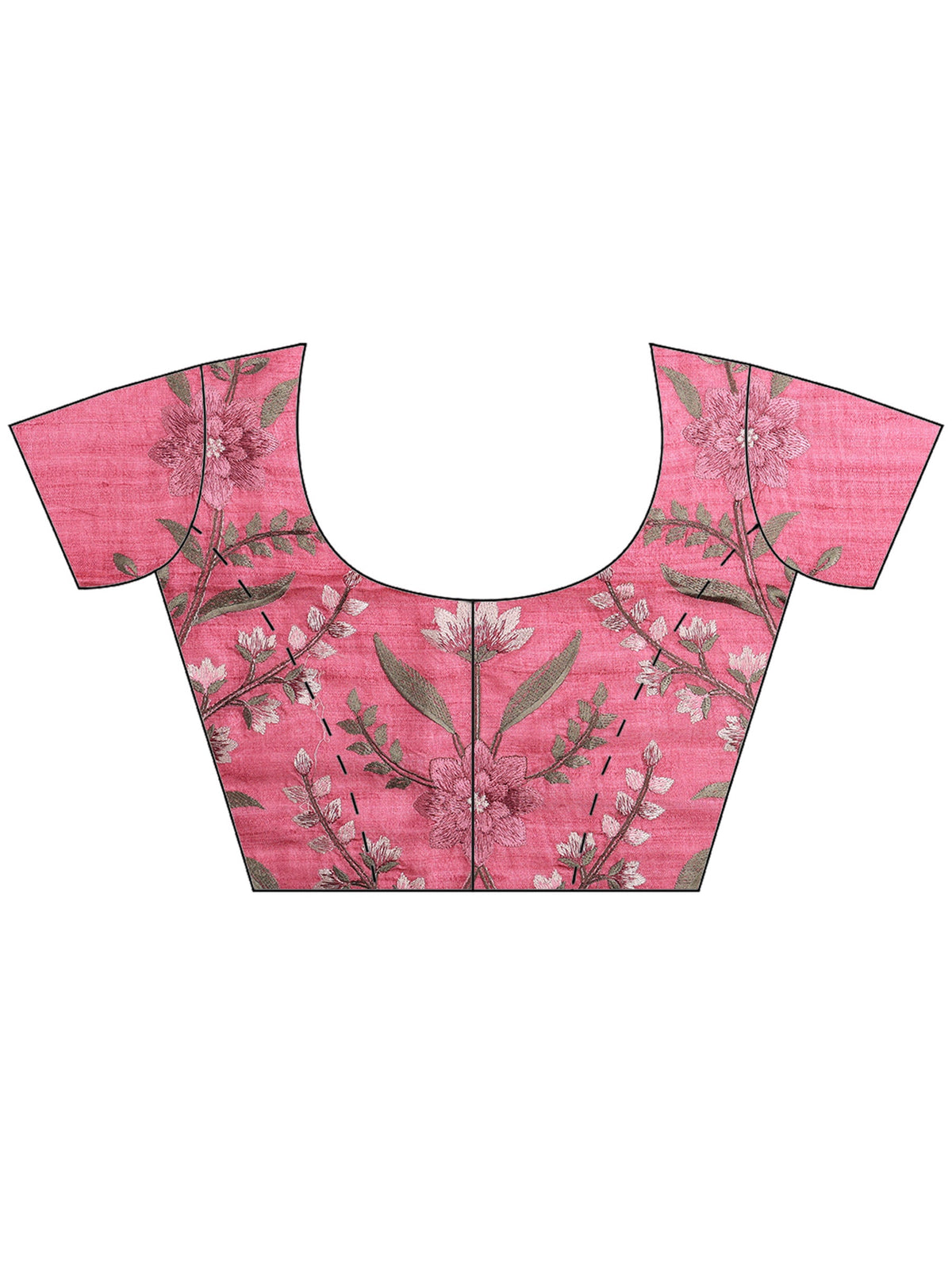 Pink Art Silk Printed Saree