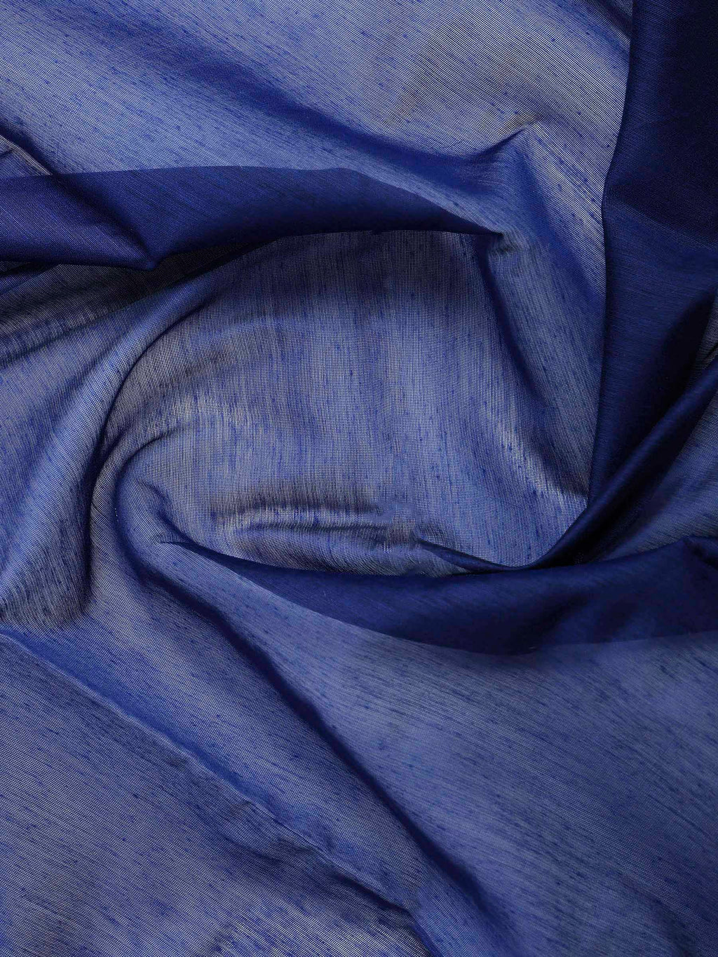 Navy Blue Cotton Blend Woven Saree