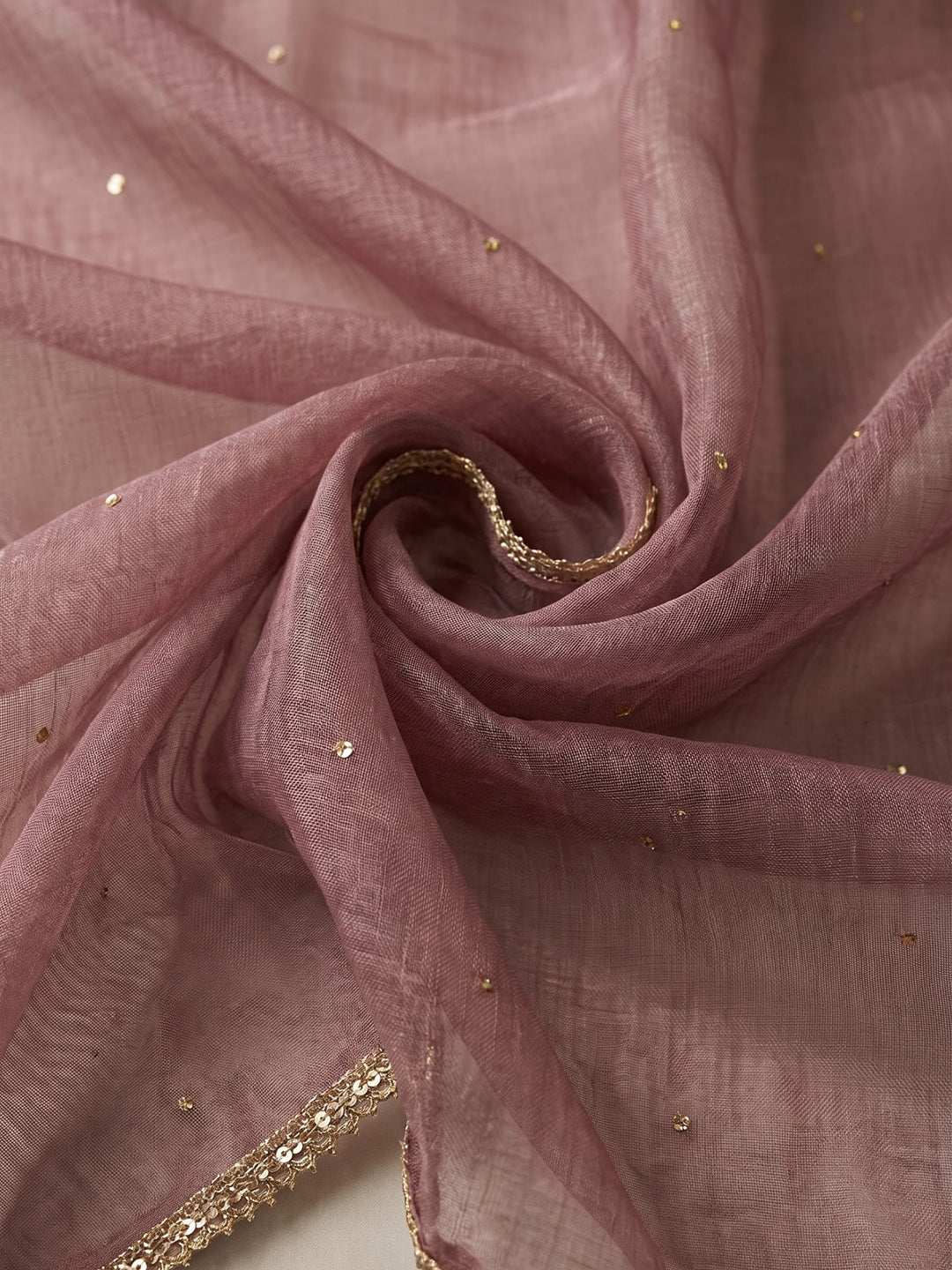Lavender Embroidered Art Silk Kurta With Pant & Dupatta