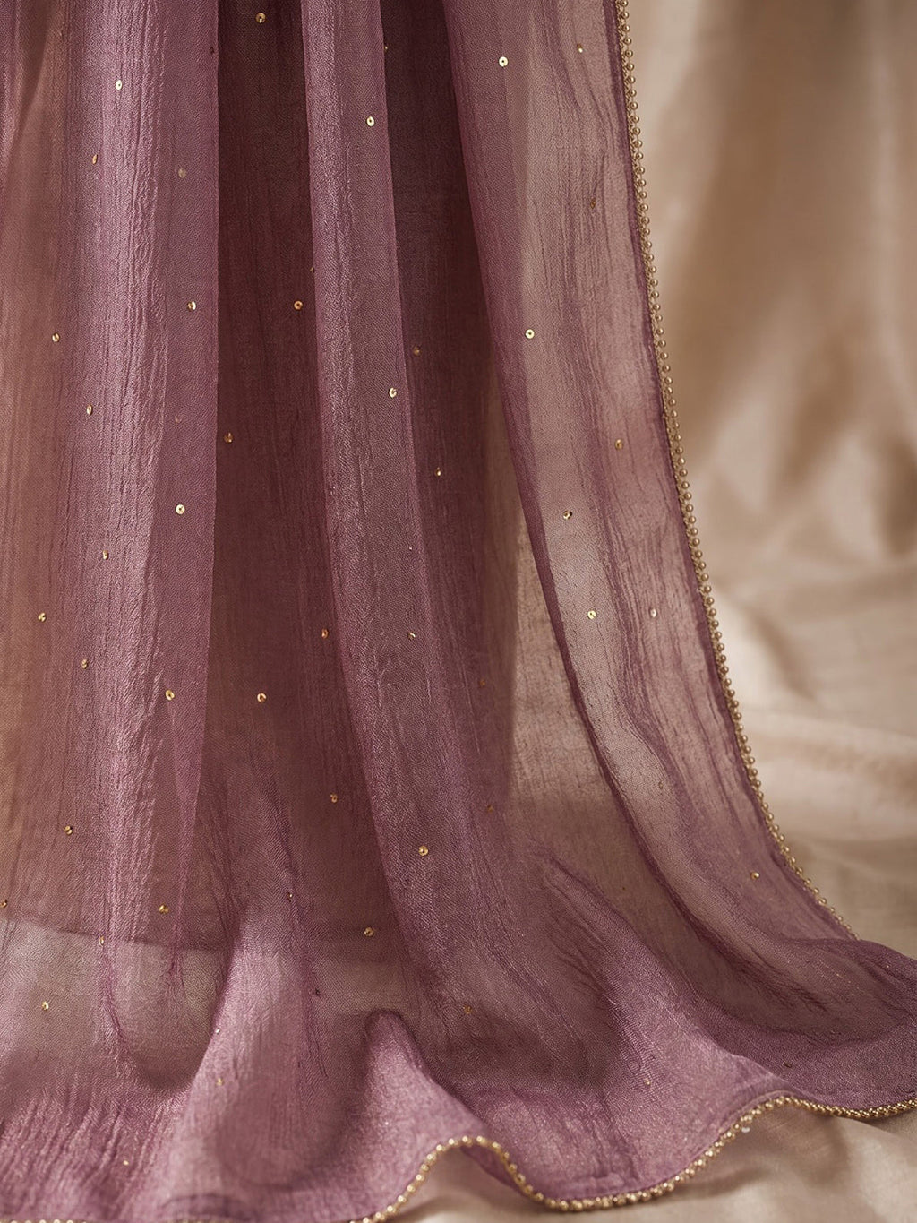 Pink Embroidered Art Silk Kurta With Pant & Dupatta