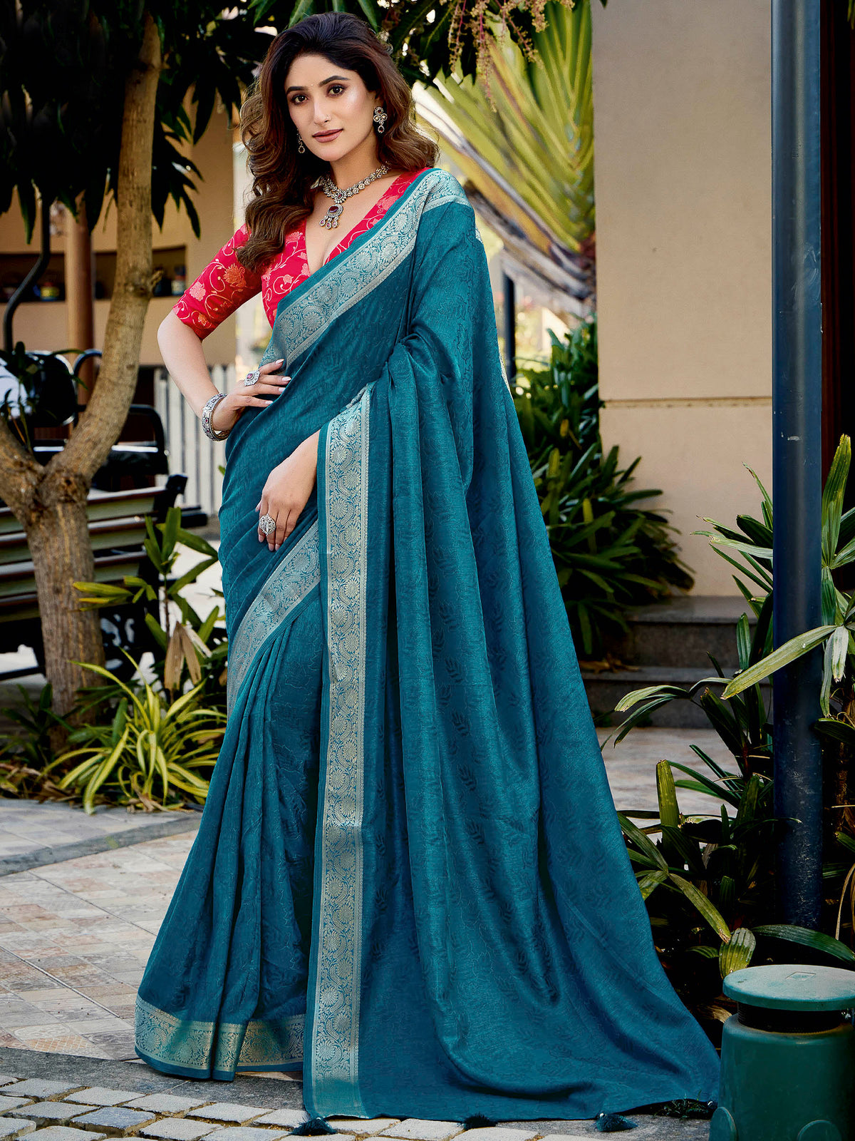 Sky Art Silk Printed Saree