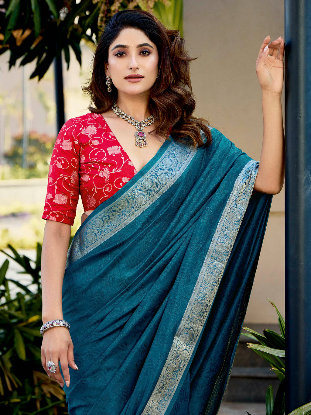 Sky Art Silk Printed Saree
