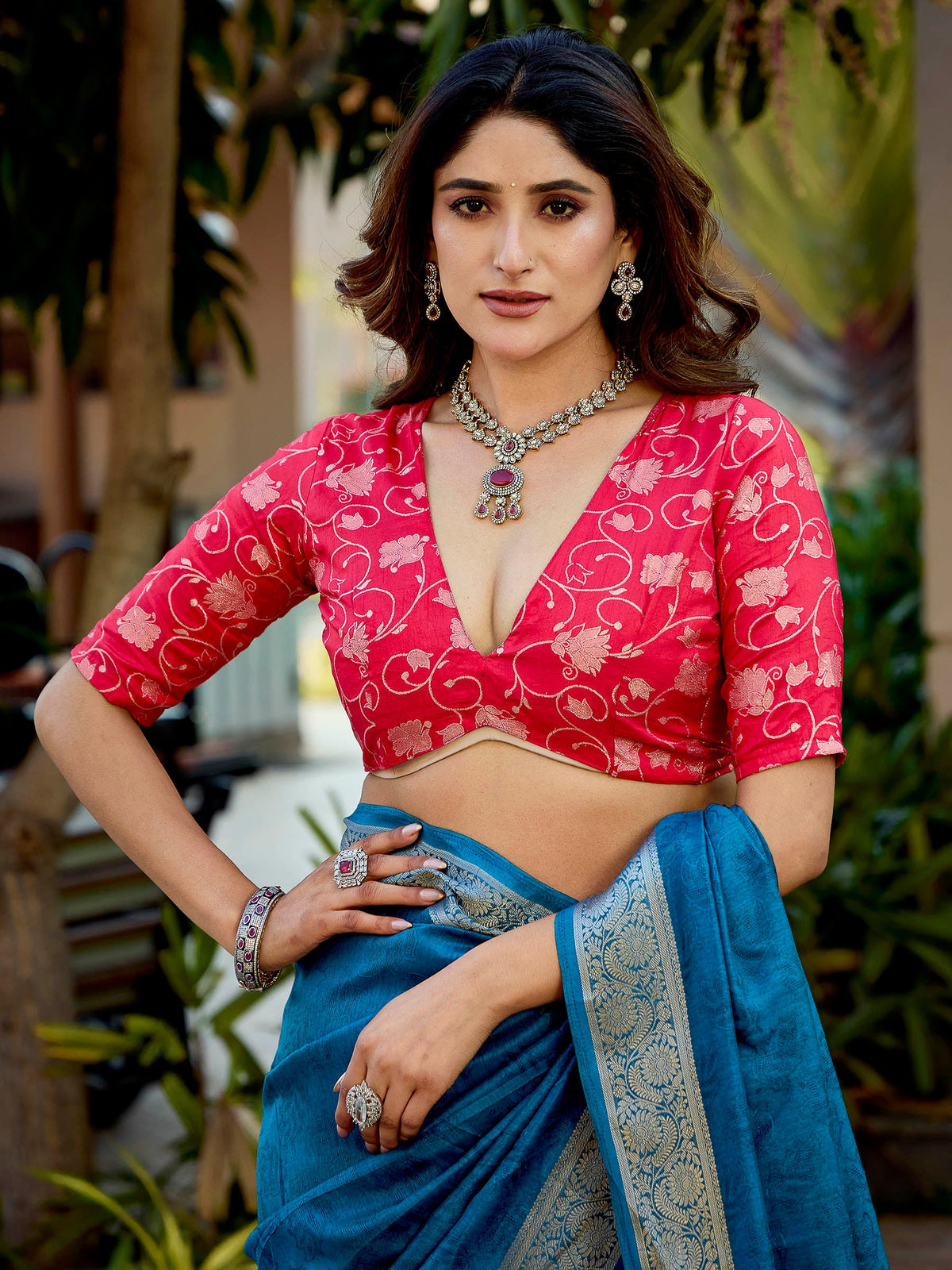 Sky Art Silk Printed Saree