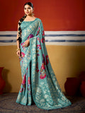 Firozee Dola Silk Printed Saree