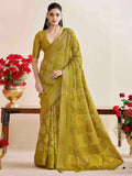 Green Art Silk Printed Saree