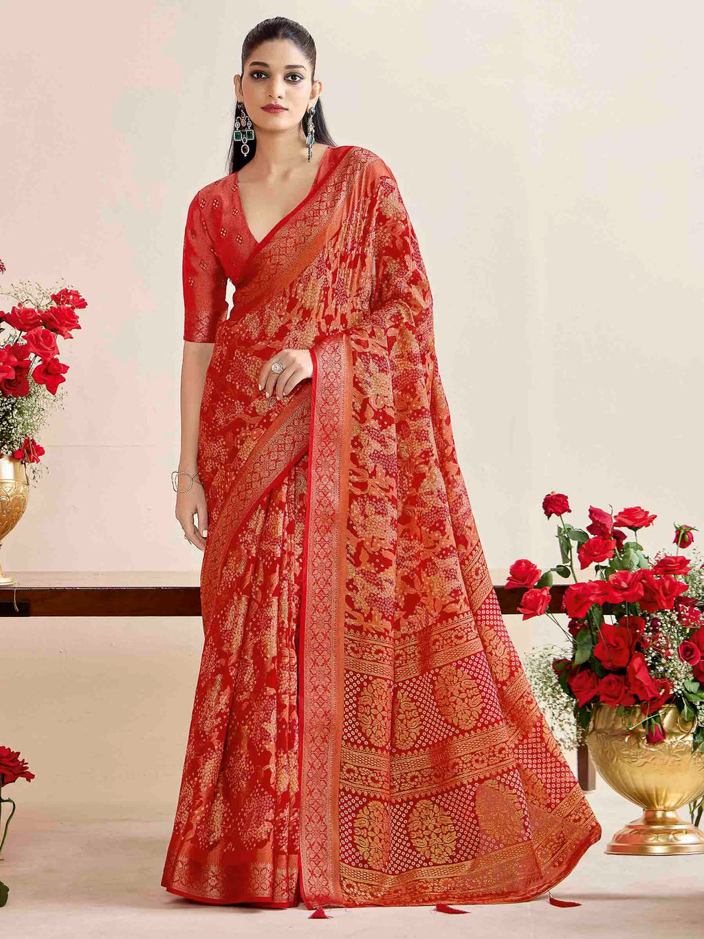 Firozee Art Silk Printed Saree