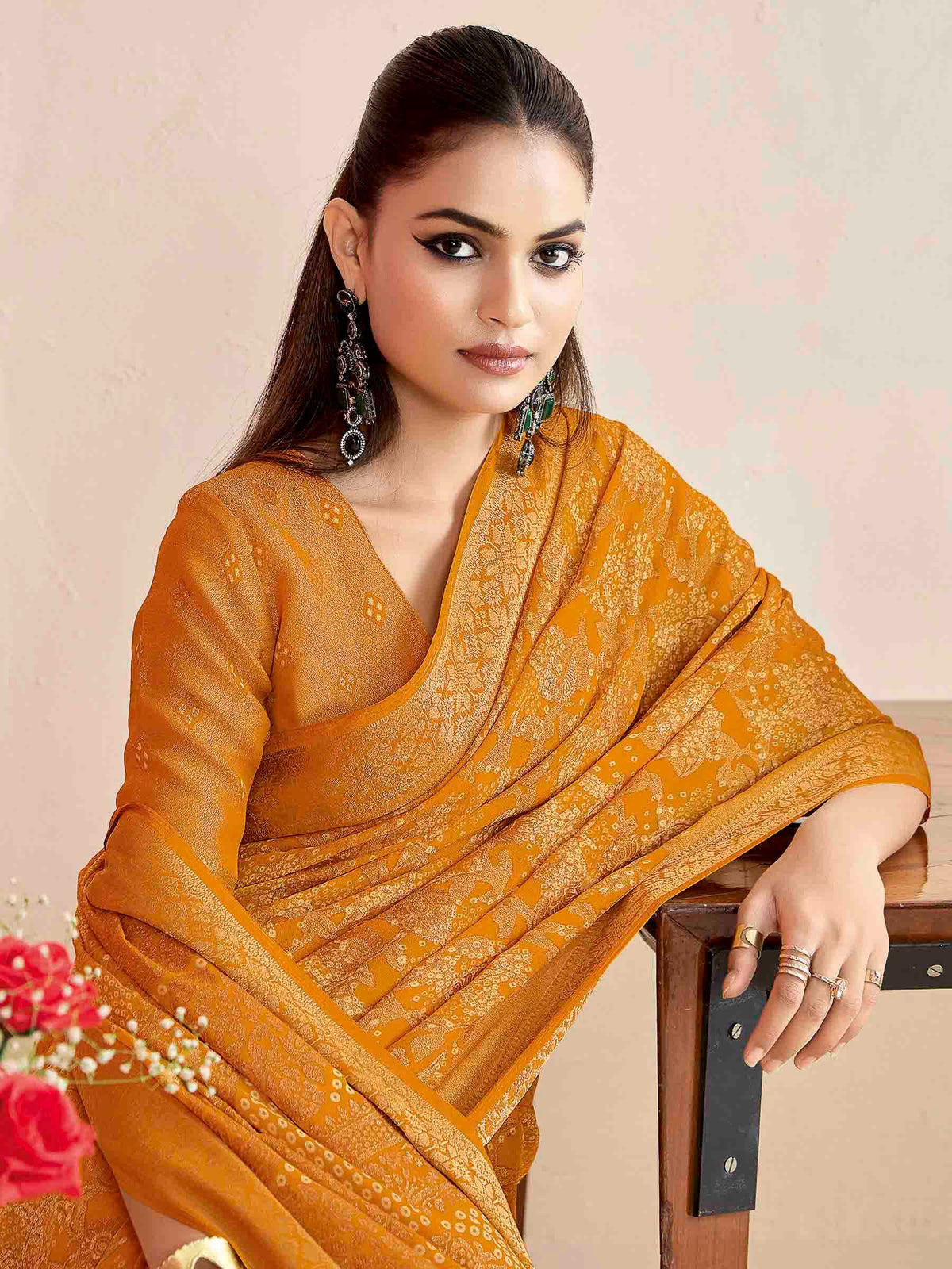Rani Art Silk Printed Saree