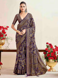 Blue Art Silk Printed Saree
