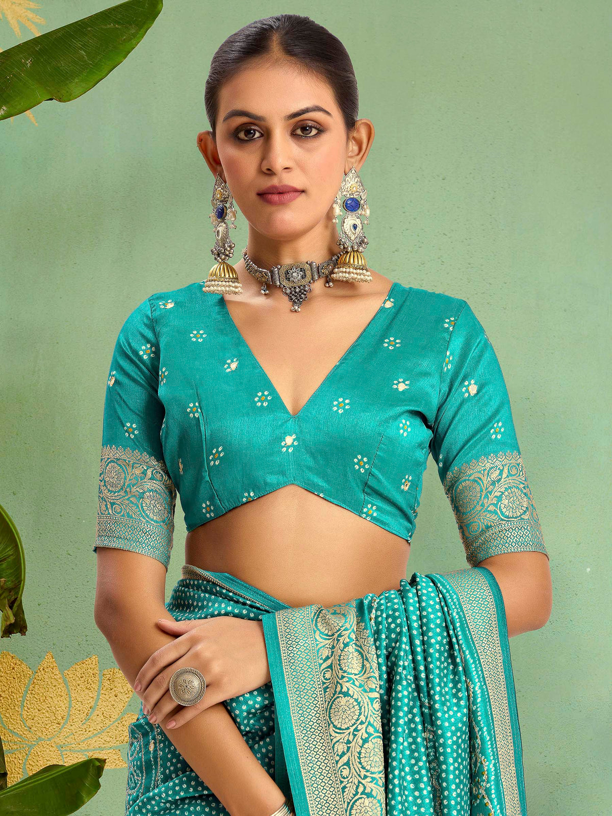 Firozee Art Silk Printed Saree