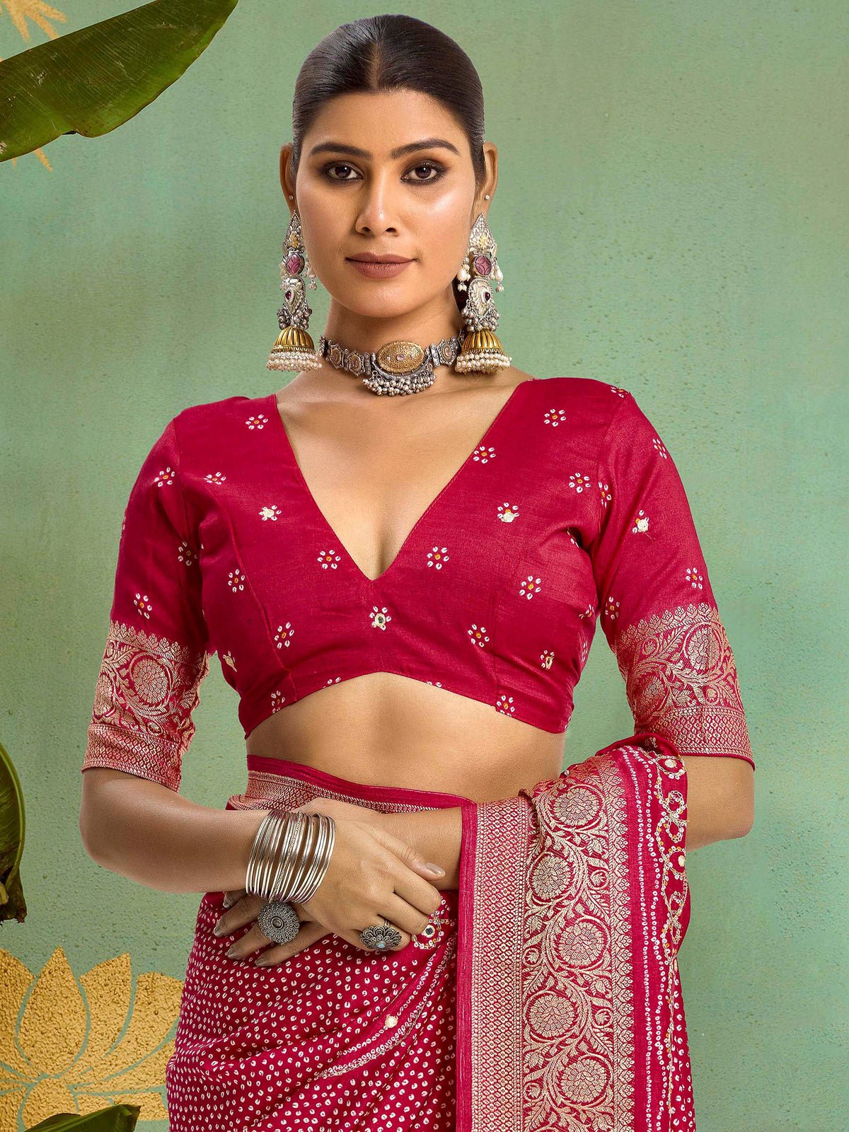Rani Art Silk Printed Saree