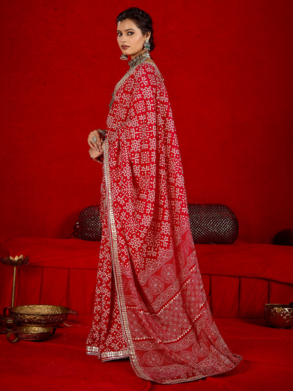 Rani Dola Silk Printed Saree
