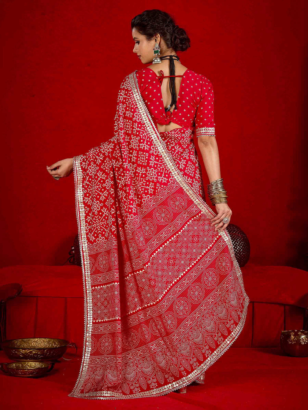 Rani Dola Silk Printed Saree