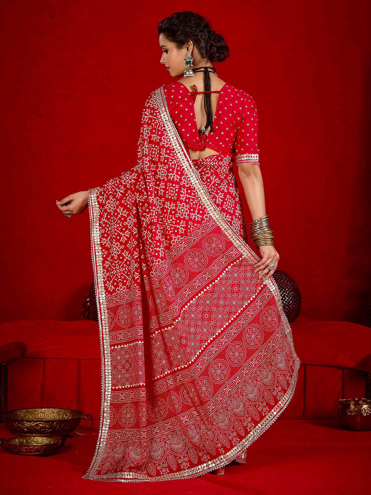 Rani Dola Silk Printed Saree