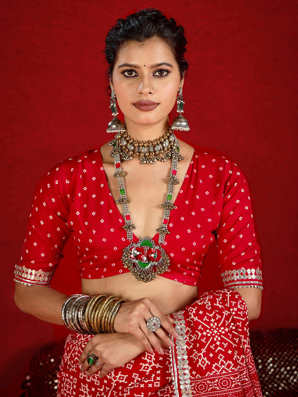 Rani Dola Silk Printed Saree
