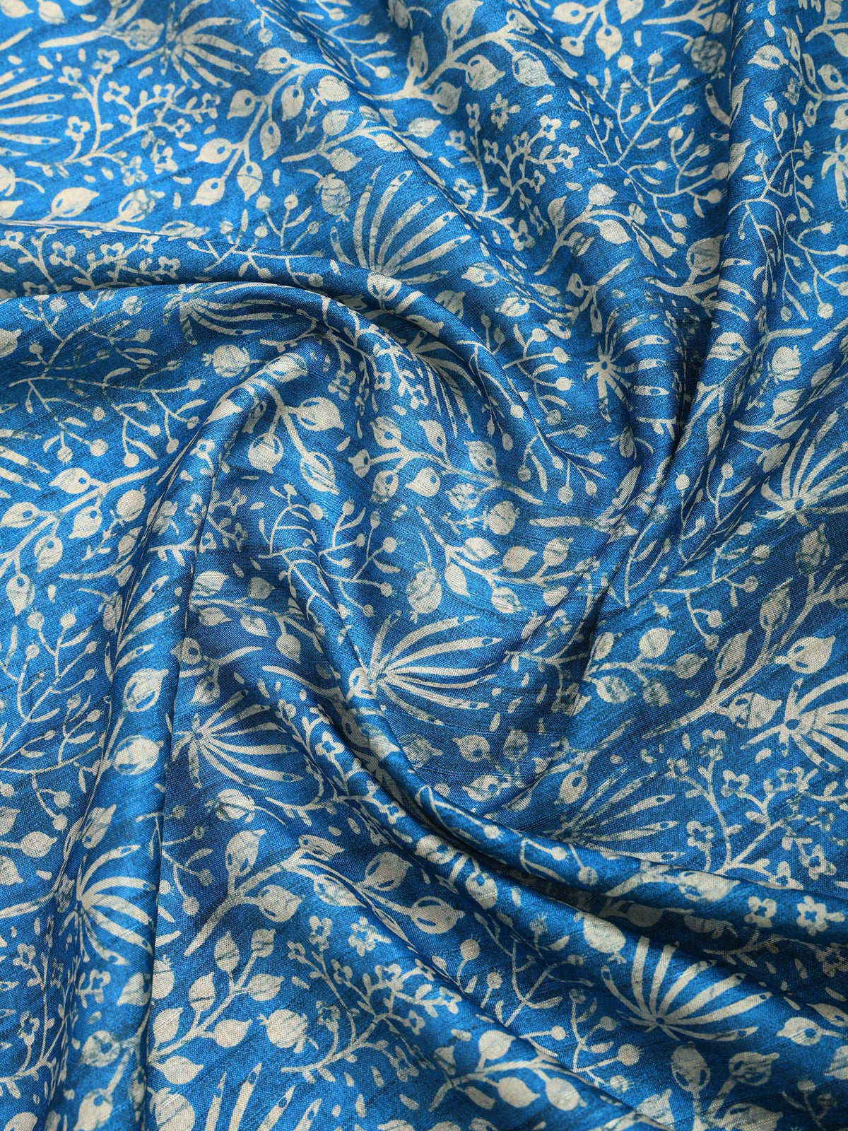 Blue Art Silk Printed Saree