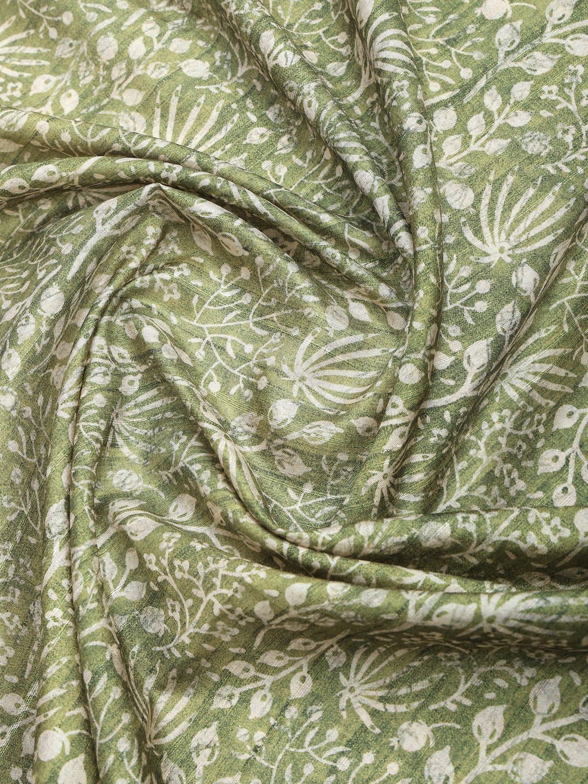 Green Art Silk Printed Saree