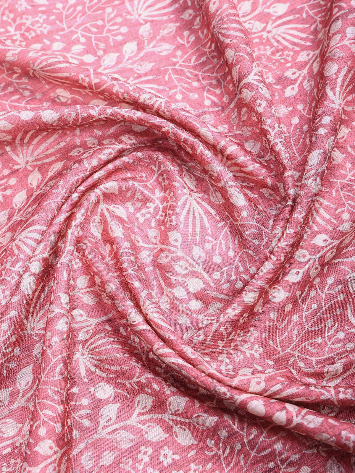 Onion Pink Art Silk Printed Saree
