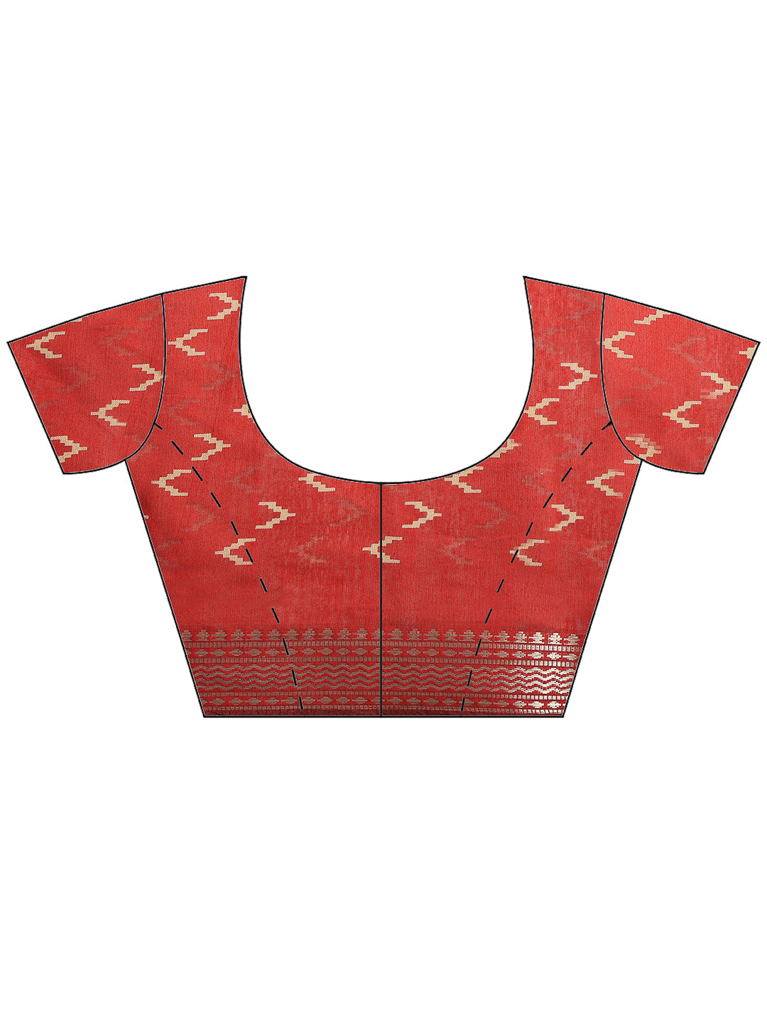 Maroon Cotton Blend Printed Saree