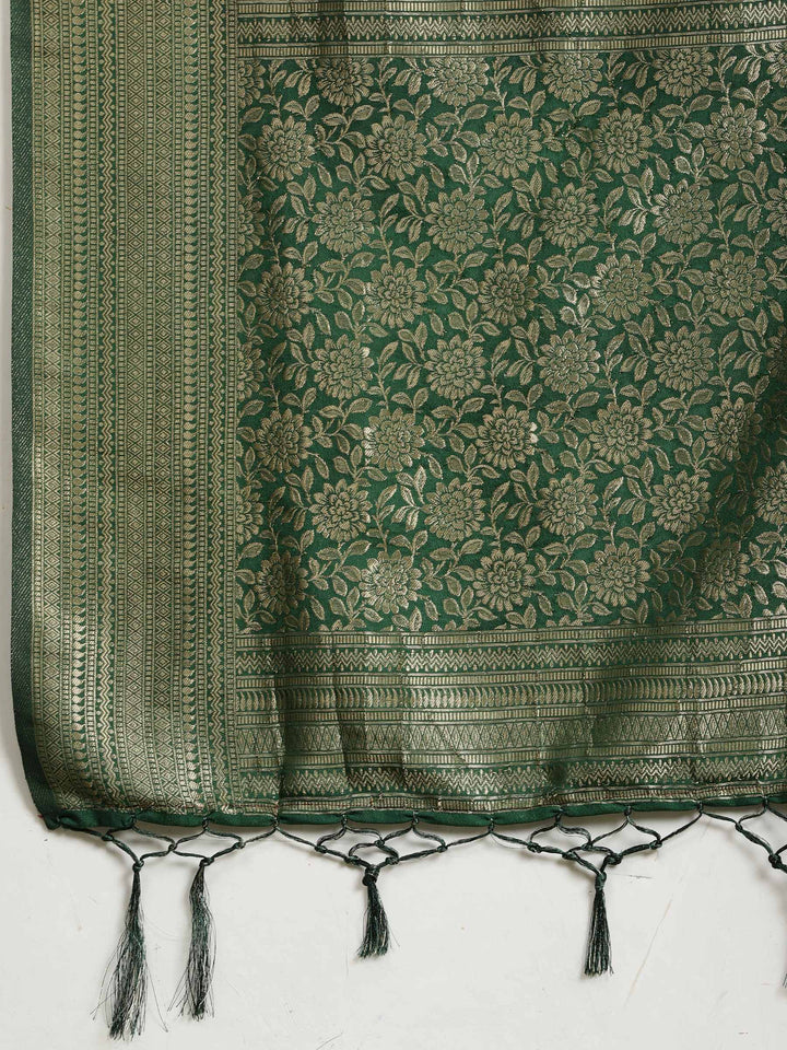 Polka Dot Woven Booti Crepe Saree