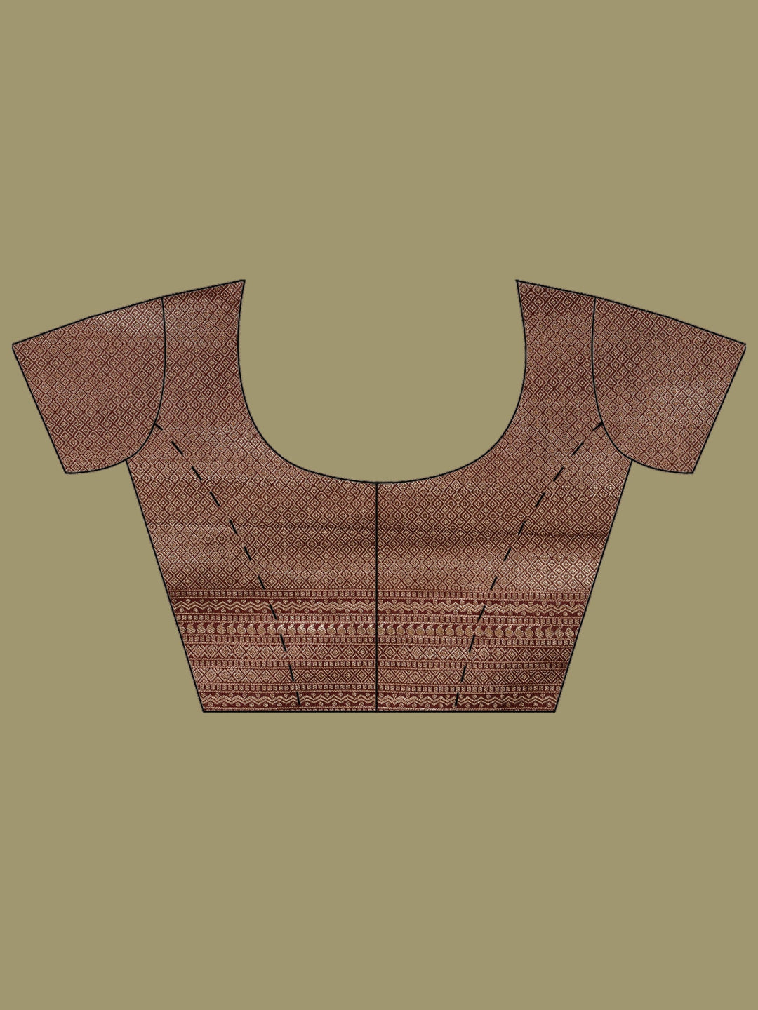 Polka Dot Woven Booti Crepe Saree