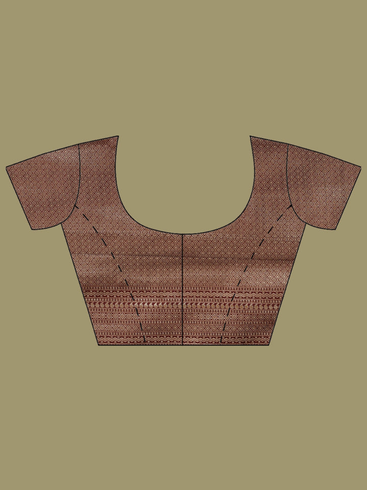 Polka Dot Woven Booti Crepe Saree