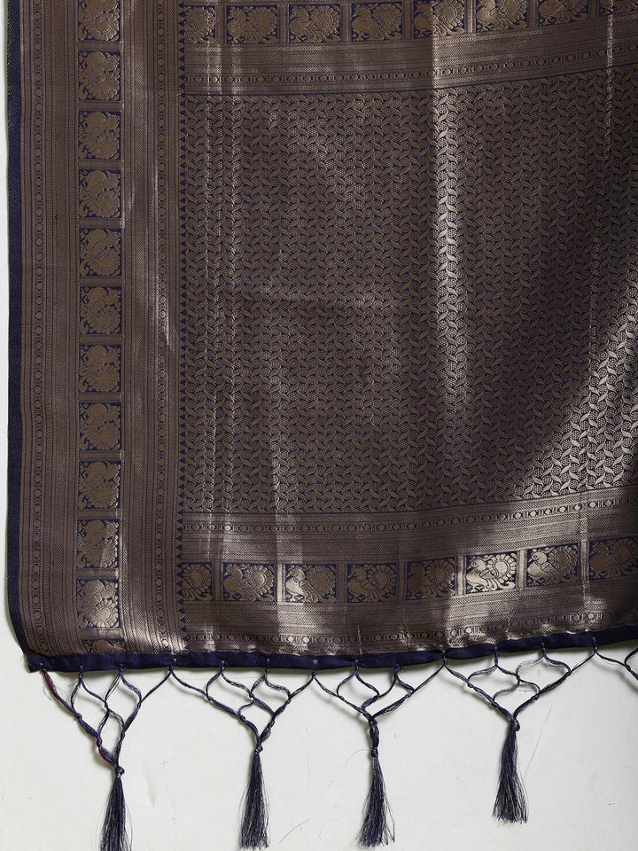 Plain Crepe Saree