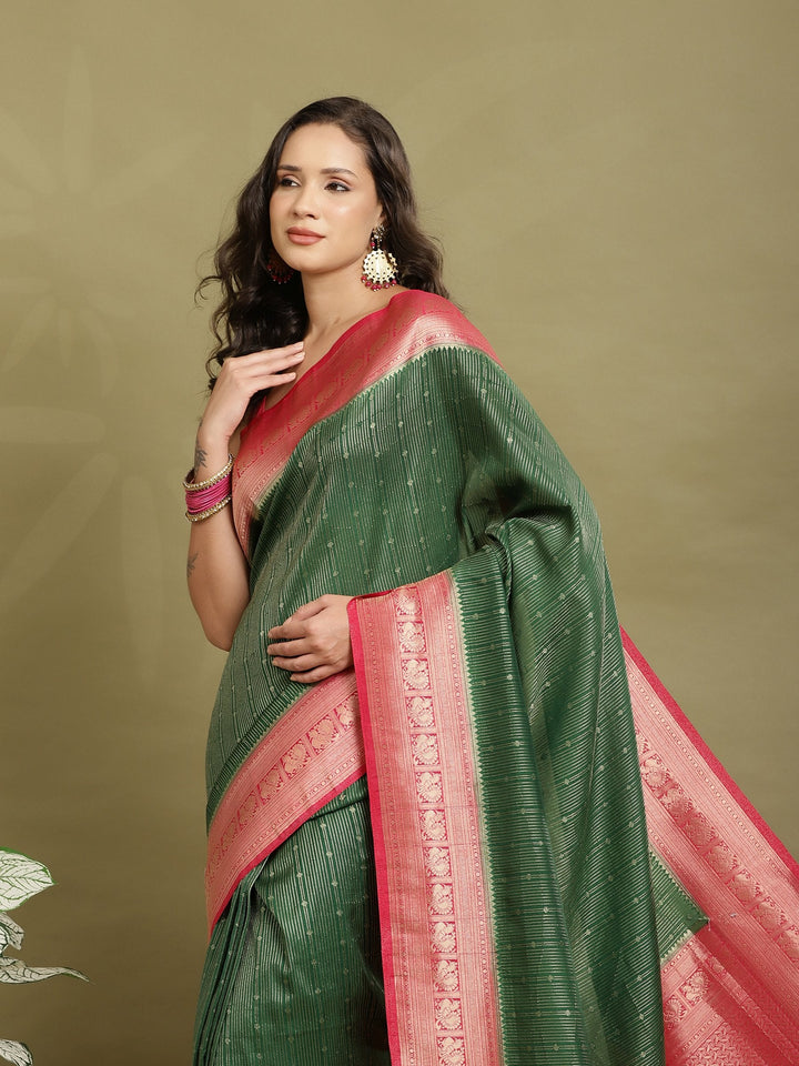 Plain Crepe Saree
