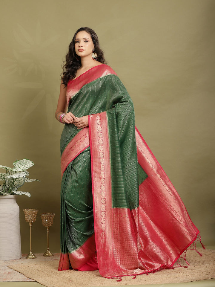 Plain Crepe Saree