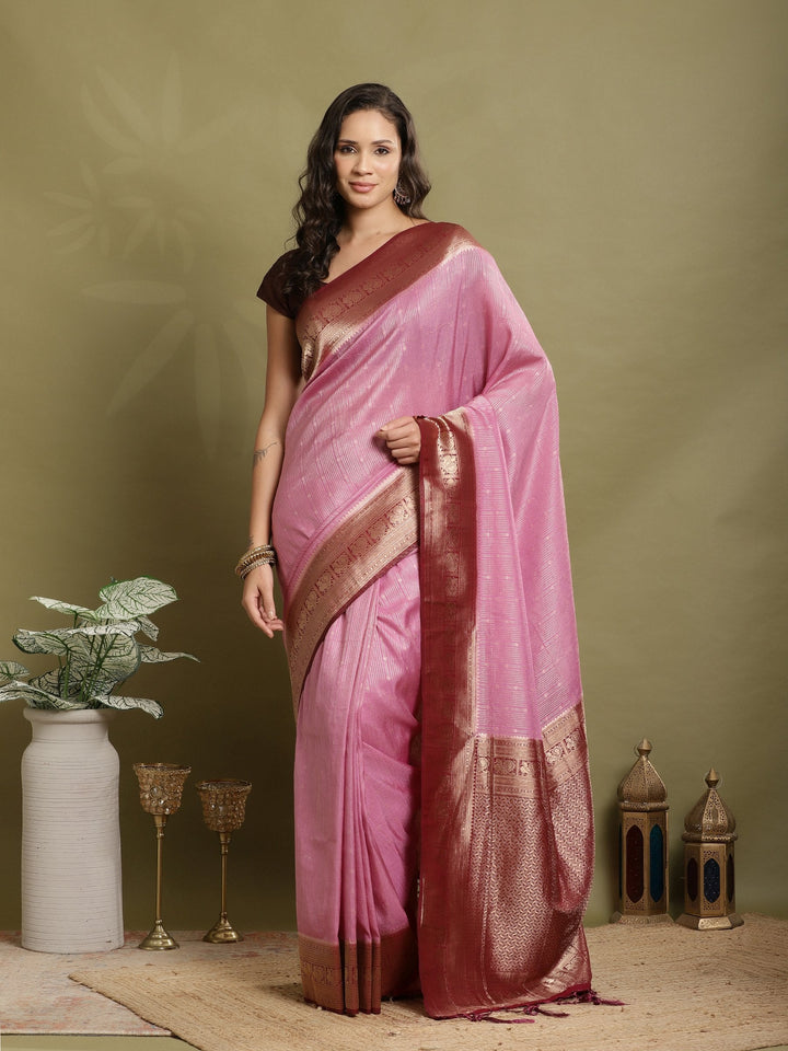 Plain Crepe Saree