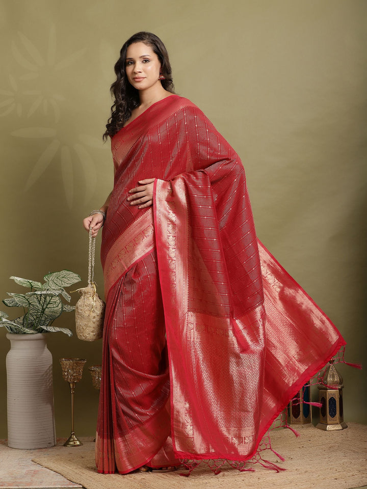 Plain Crepe Saree