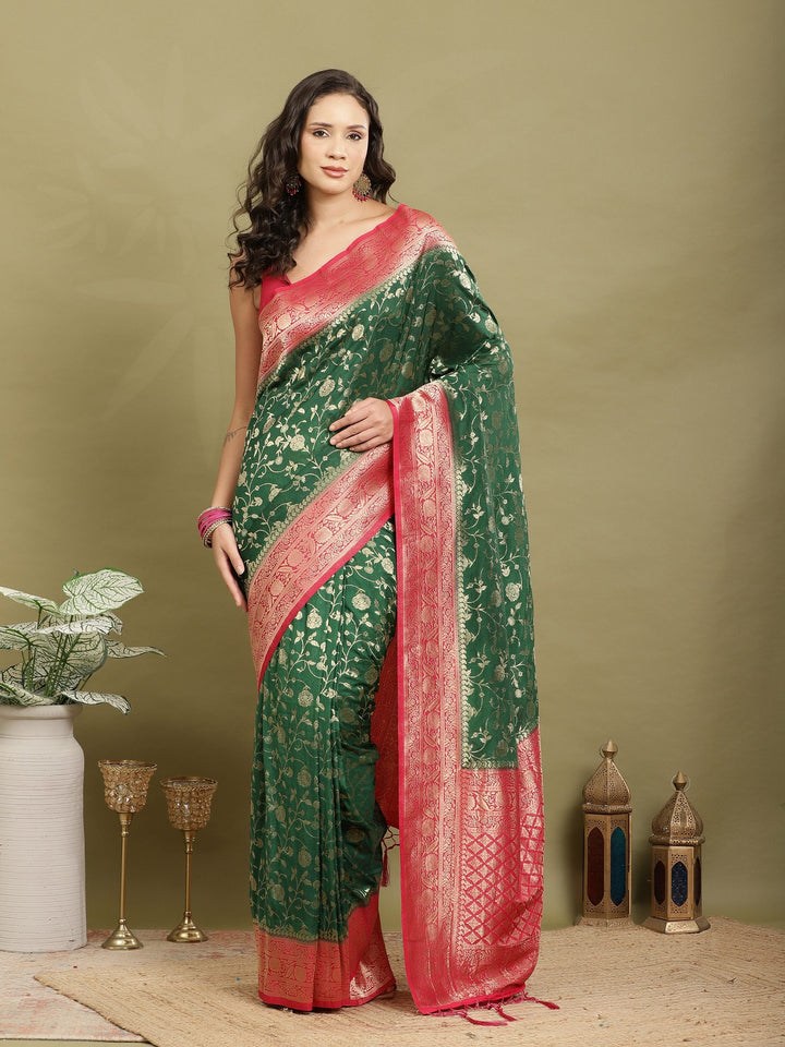 Plain Crepe Saree