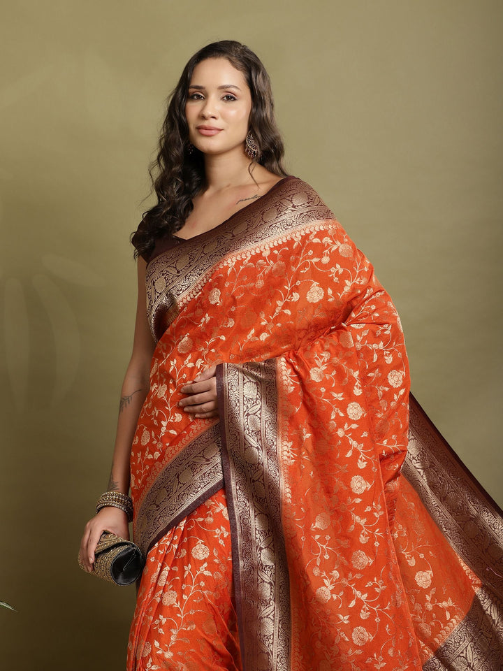 Plain Crepe Saree