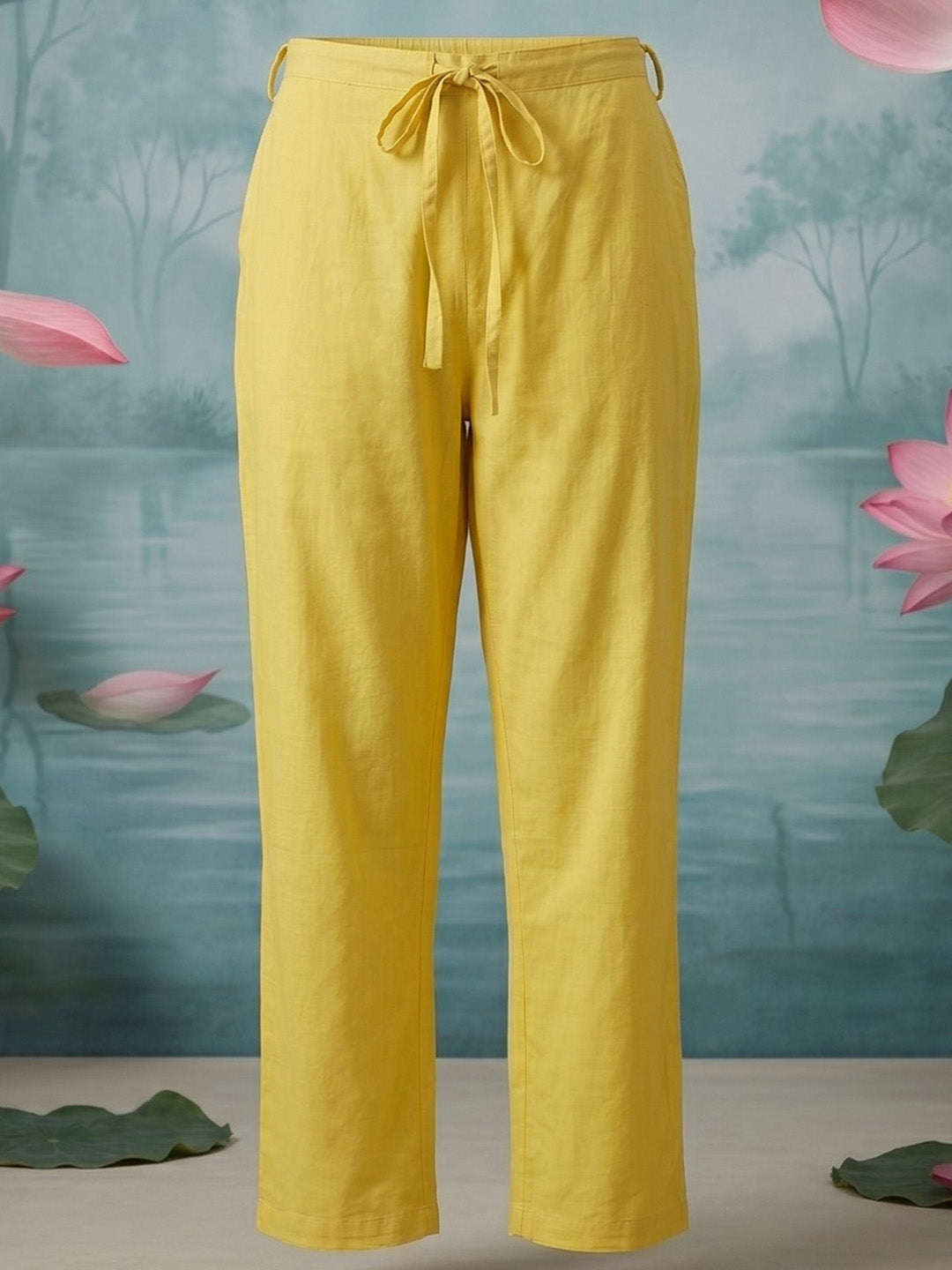 Woven Design Cotton Blend Kurta With Pant &amp; Dupatta