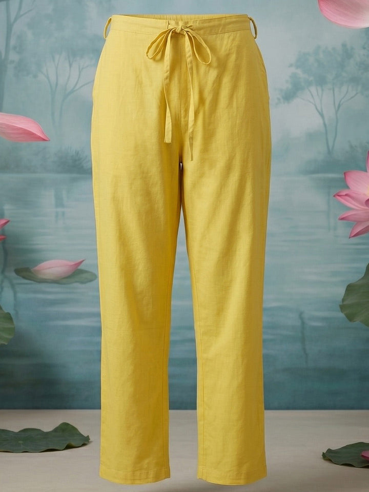 Woven Design Cotton Blend Kurta With Pant &amp; Dupatta