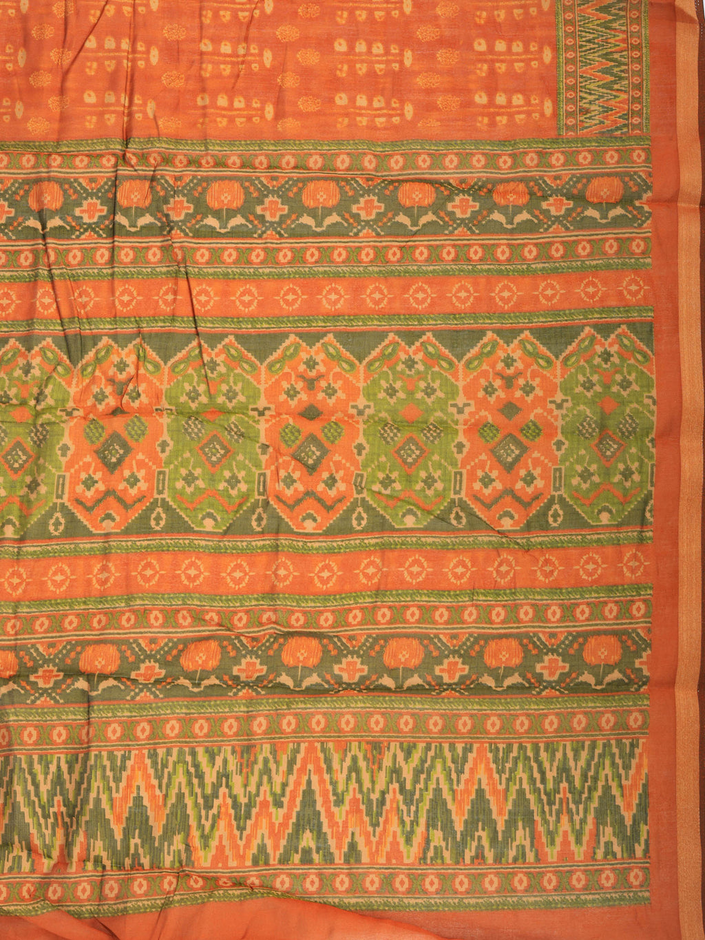Maroon Printed Satin Saree