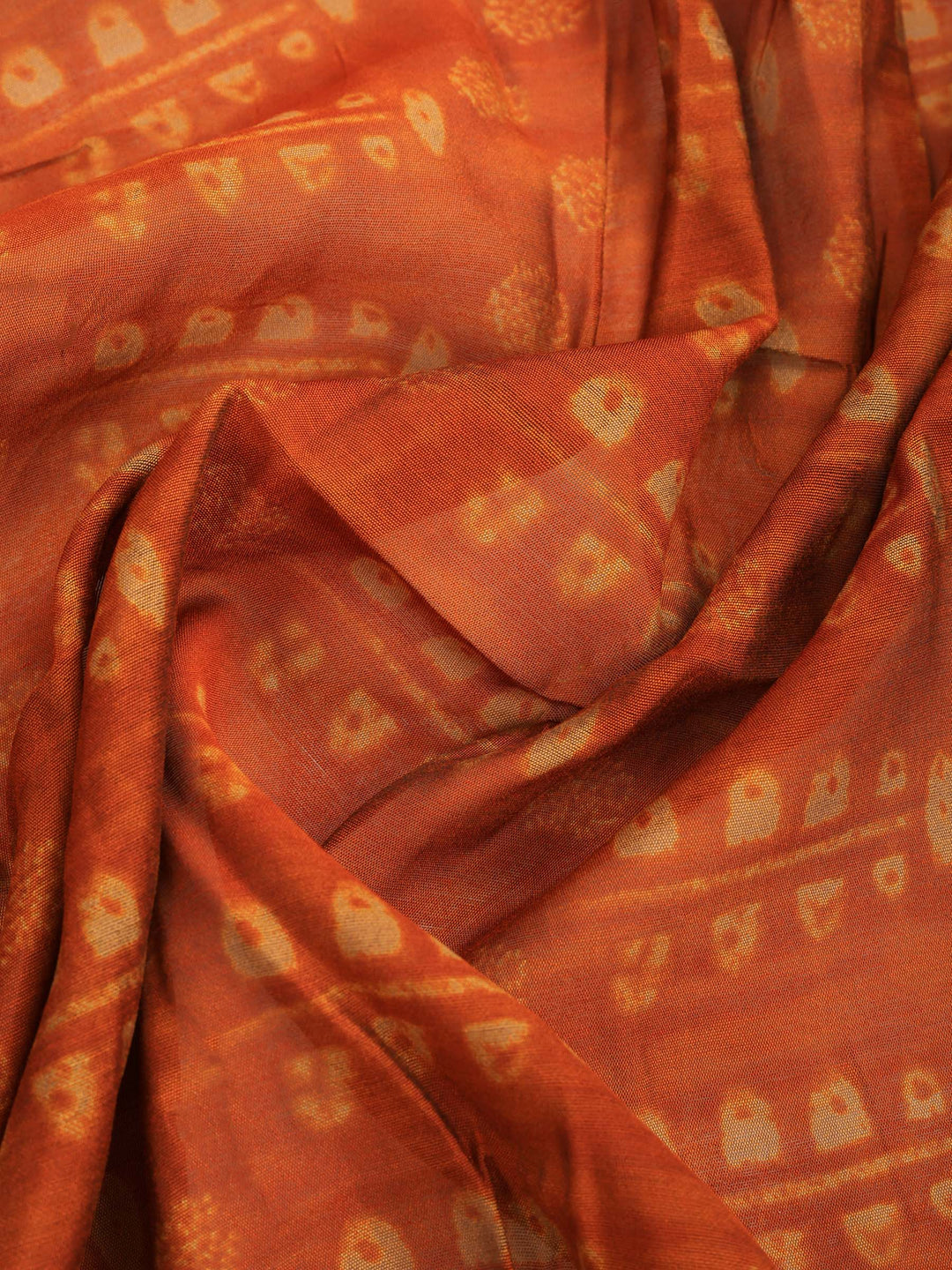 Maroon Printed Satin Saree