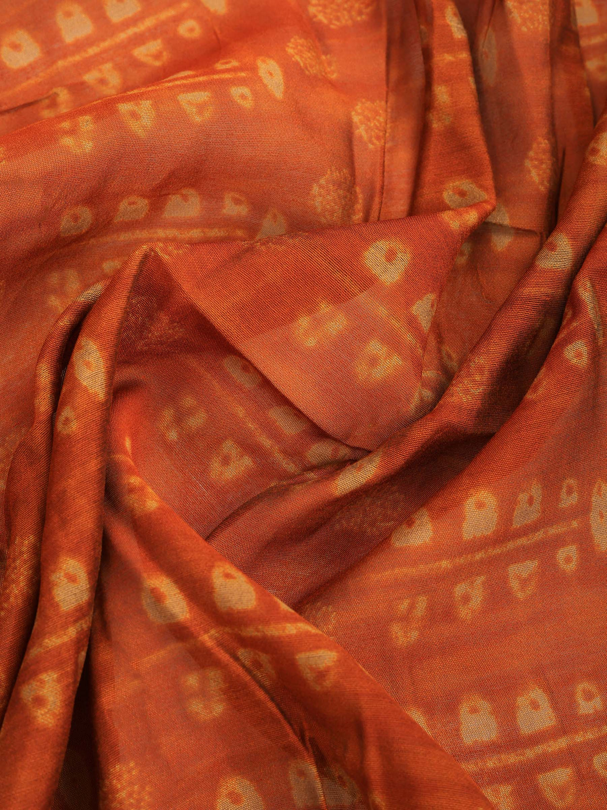 Maroon Printed Satin Saree