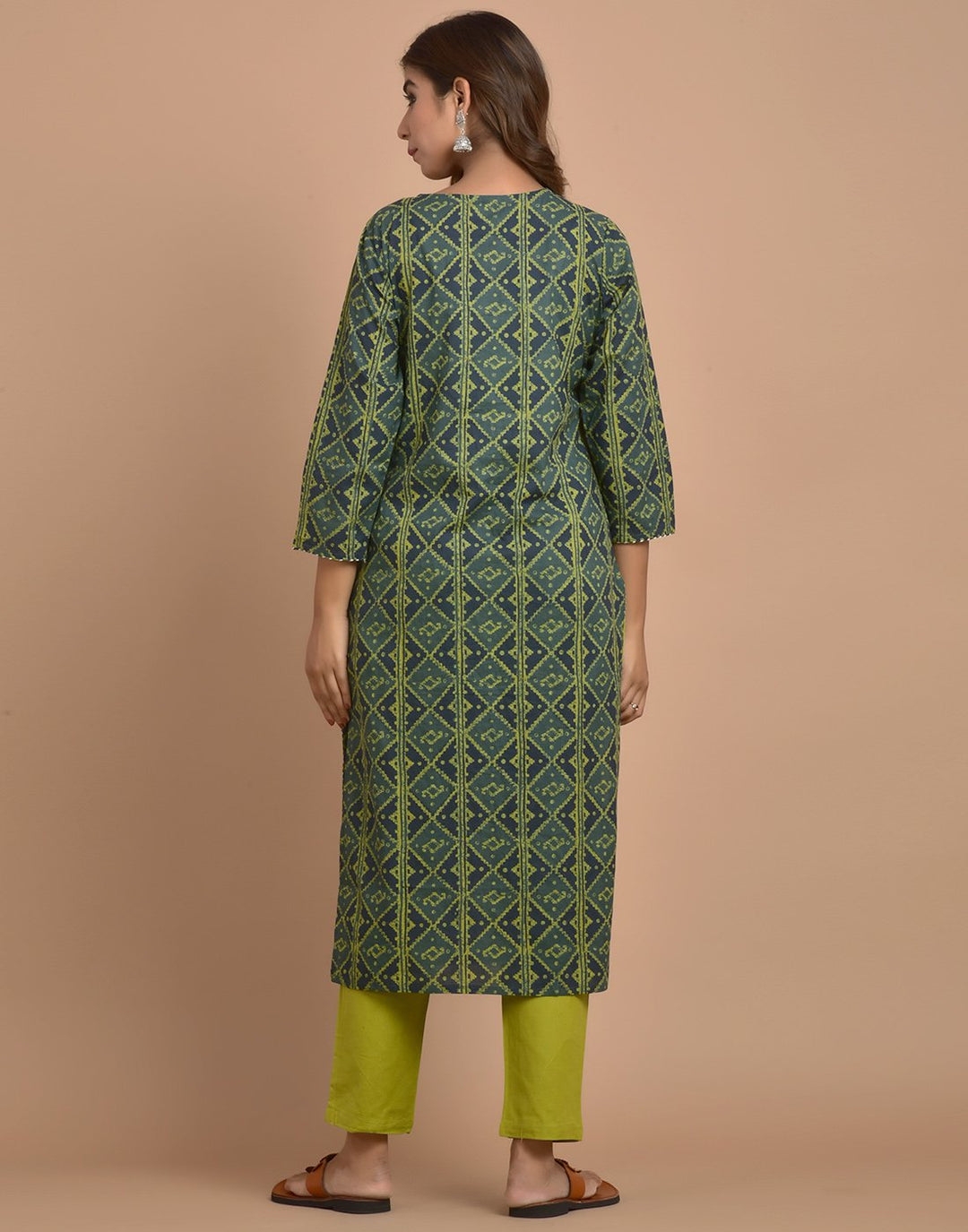 Cotton Printed Kurti Pant Set